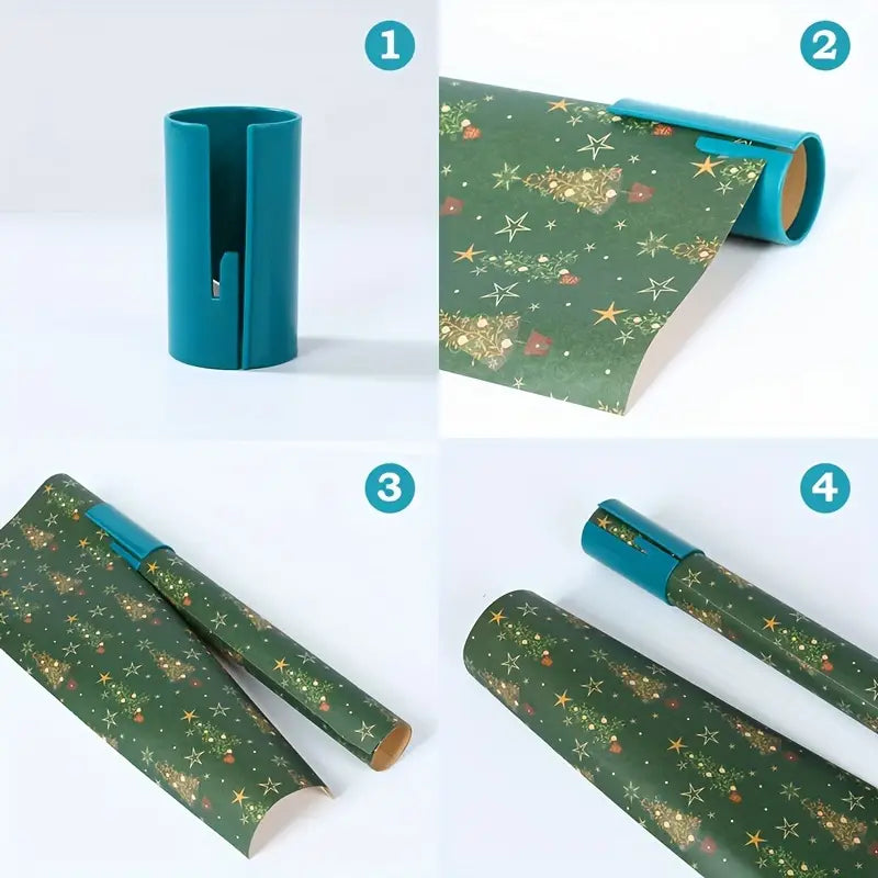 Portable Christmas Gift Wrap Cutter | Easy Film & Wrapping Paper Tool, No Battery Needed