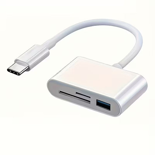 USB-C 3-in-1 SD/TF Card Reader & USB Adapter – High-Speed OTG Hub for iPad Pro, MacBook & USB-C Devices